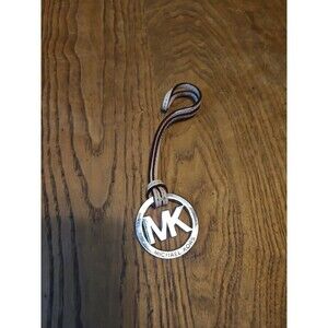 Michael Kors Silver and Brown Bag Charm